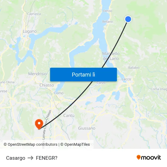 Casargo to FENEGR? map