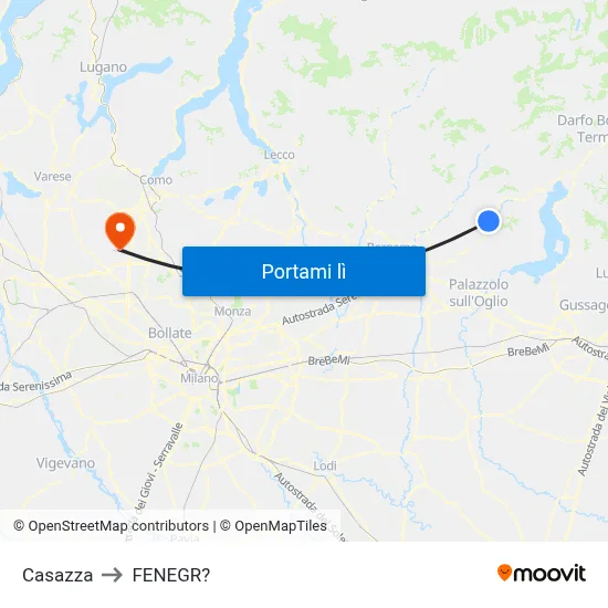 Casazza to FENEGR? map