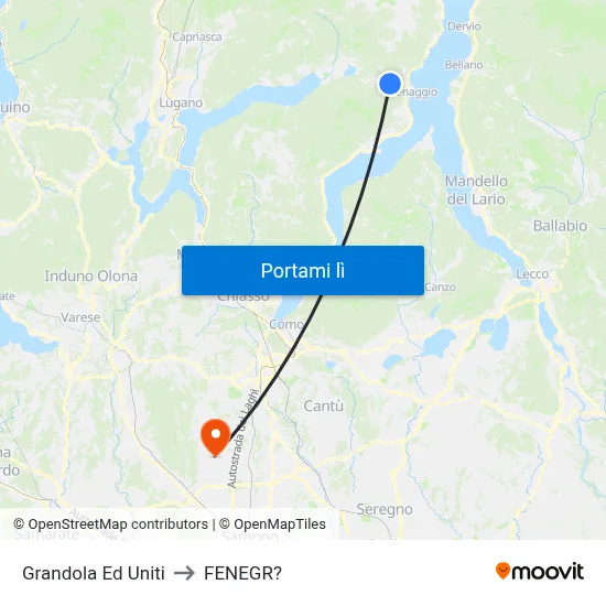Grandola Ed Uniti to FENEGR? map