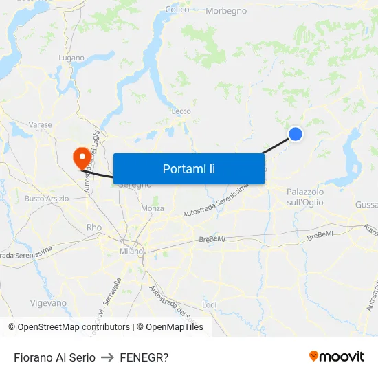 Fiorano Al Serio to FENEGR? map
