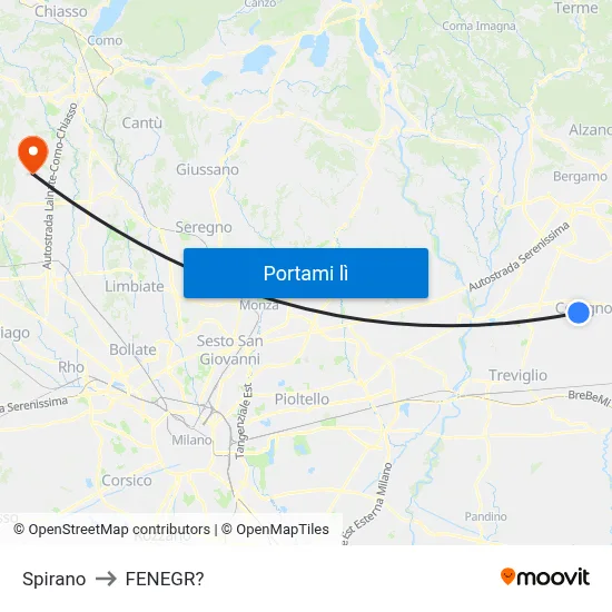 Spirano to FENEGR? map