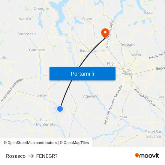 Rosasco to FENEGR? map