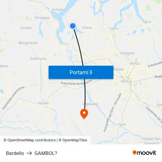 Bardello to GAMBOL? map