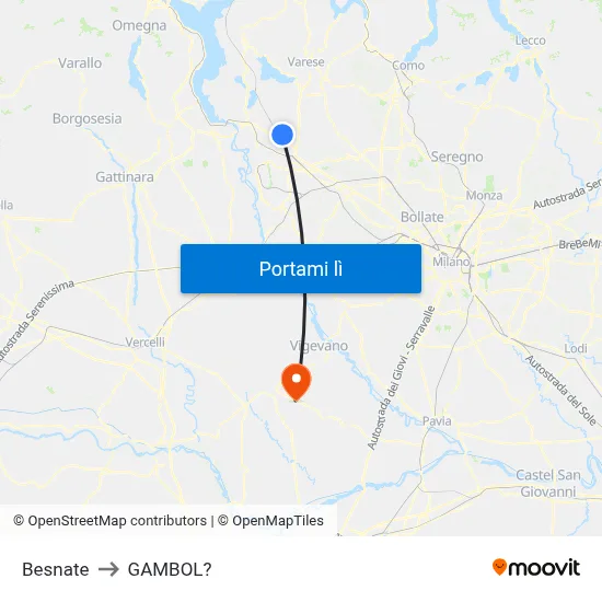 Besnate to GAMBOL? map