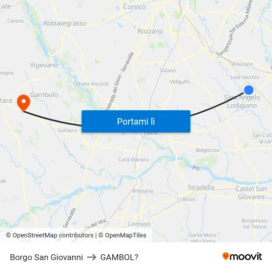 Borgo San Giovanni to GAMBOL? map