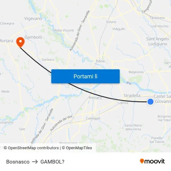 Bosnasco to GAMBOL? map