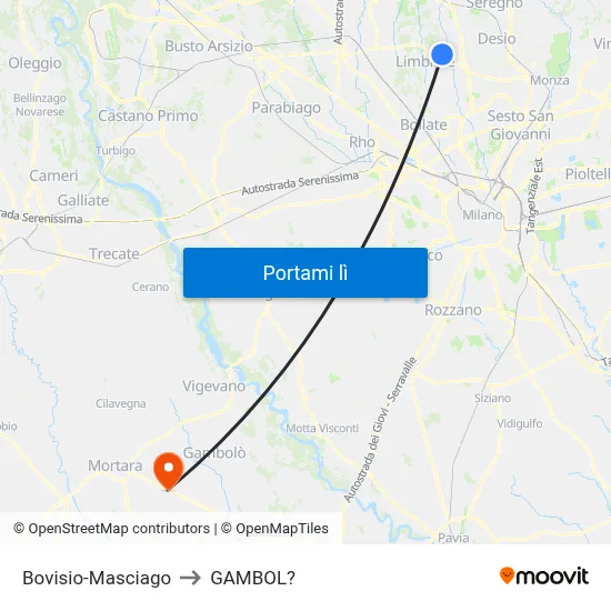 Bovisio-Masciago to GAMBOL? map