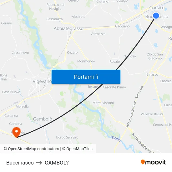 Buccinasco to GAMBOL? map