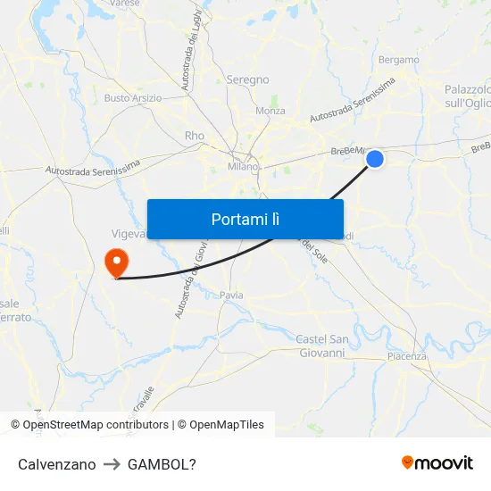 Calvenzano to GAMBOL? map