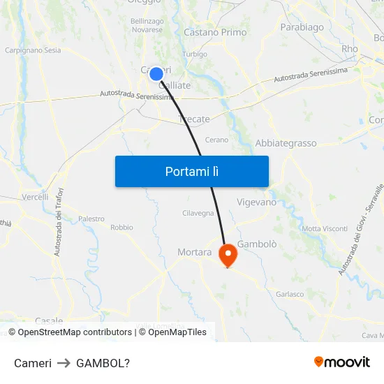 Cameri to GAMBOL? map