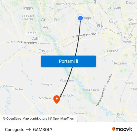 Canegrate to GAMBOL? map