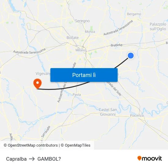 Capralba to GAMBOL? map