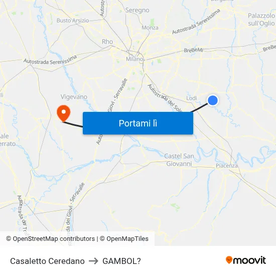 Casaletto Ceredano to GAMBOL? map