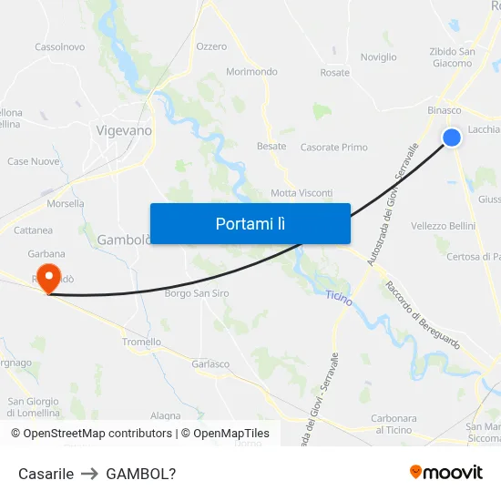 Casarile to GAMBOL? map