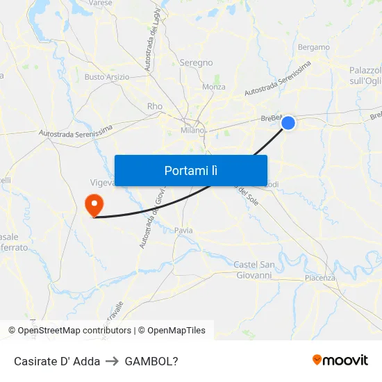 Casirate D' Adda to GAMBOL? map