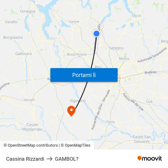 Cassina Rizzardi to GAMBOL? map