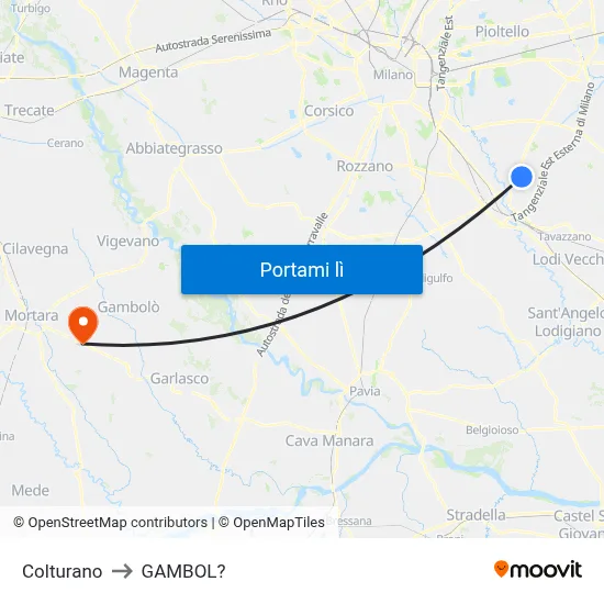 Colturano to GAMBOL? map