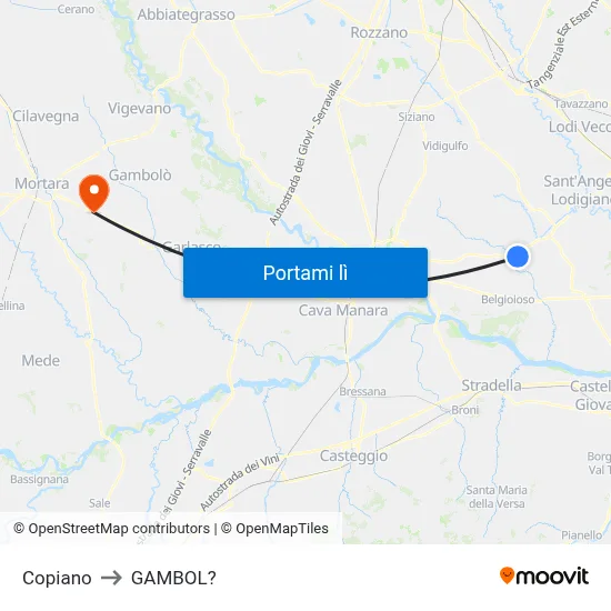 Copiano to GAMBOL? map