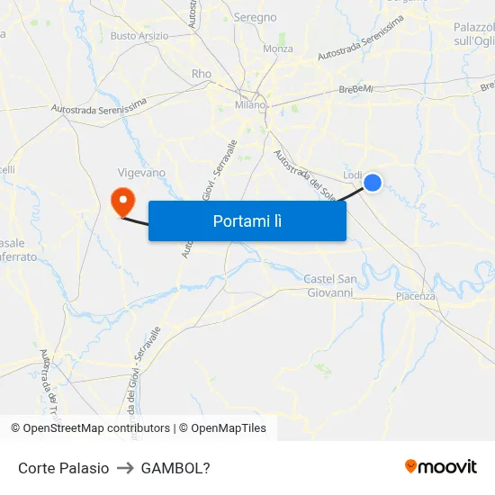 Corte Palasio to GAMBOL? map