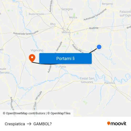 Crespiatica to GAMBOL? map
