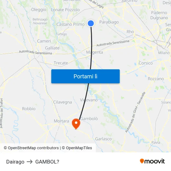 Dairago to GAMBOL? map