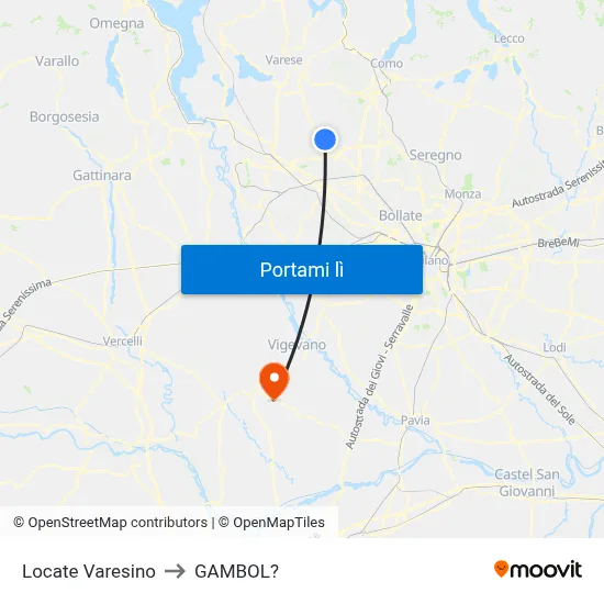 Locate Varesino to GAMBOL? map
