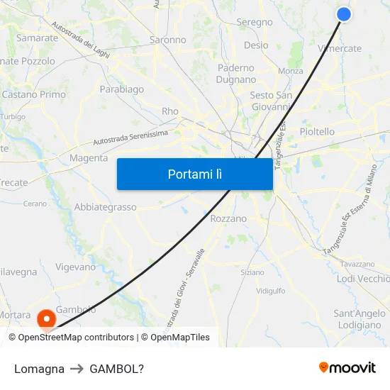 Lomagna to GAMBOL? map
