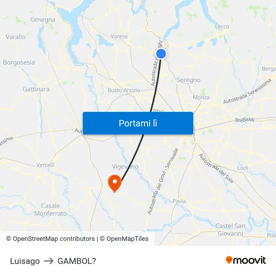 Luisago to GAMBOL? map