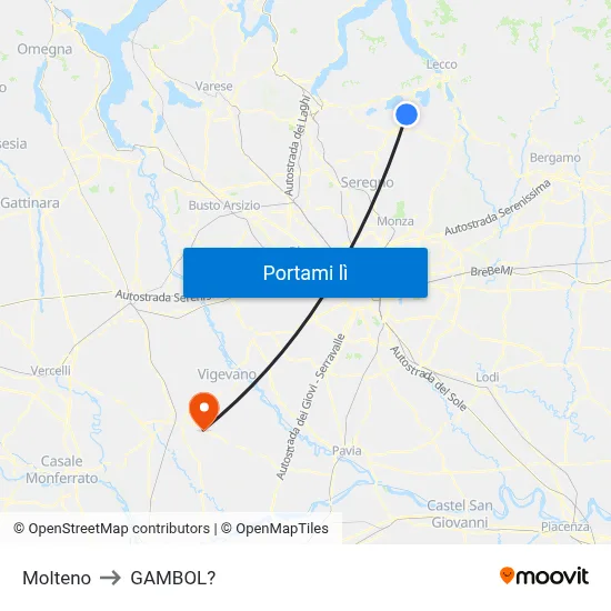 Molteno to GAMBOL? map