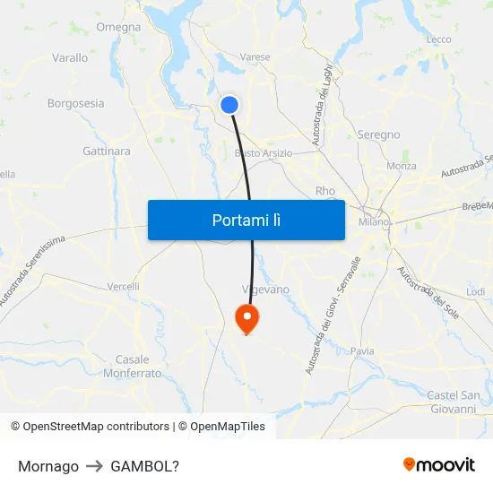 Mornago to GAMBOL? map