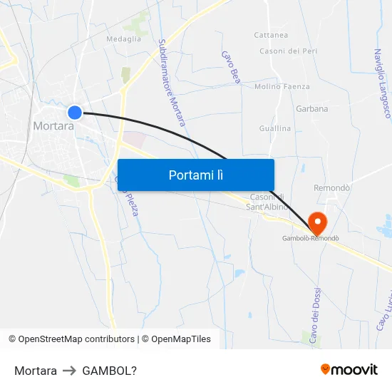 Mortara to GAMBOL? map