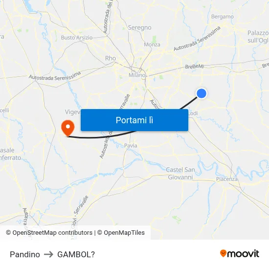 Pandino to GAMBOL? map