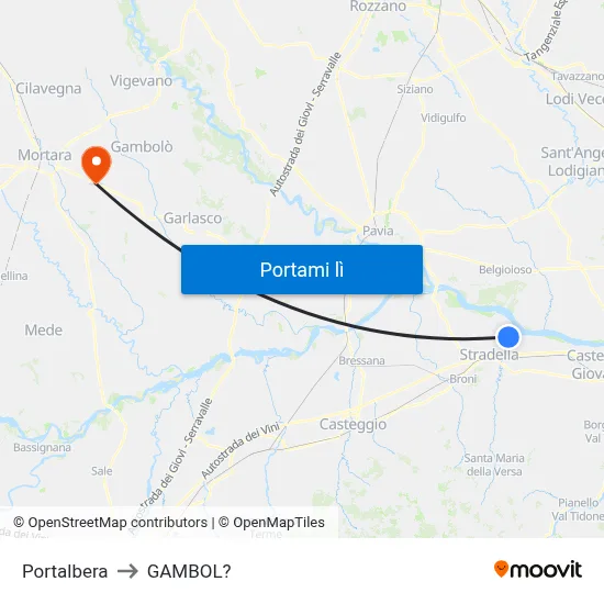 Portalbera to GAMBOL? map