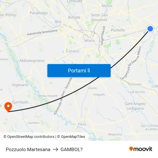 Pozzuolo Martesana to GAMBOL? map
