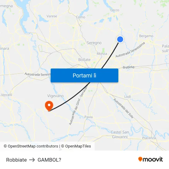 Robbiate to GAMBOL? map