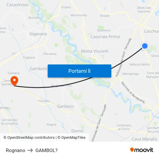 Rognano to GAMBOL? map