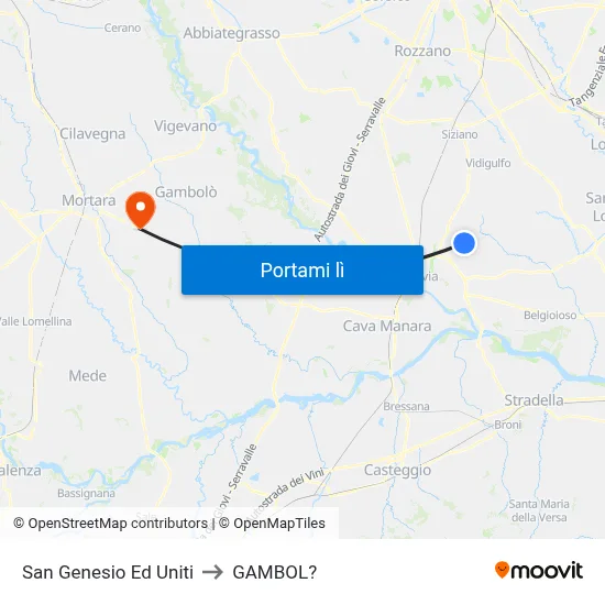 San Genesio Ed Uniti to GAMBOL? map