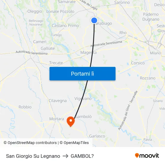 San Giorgio Su Legnano to GAMBOL? map