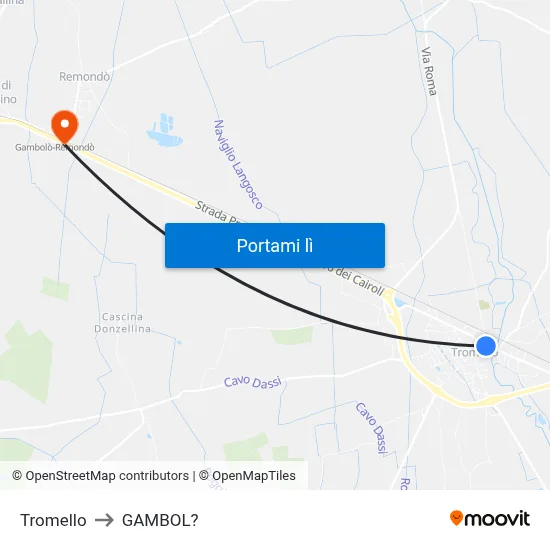 Tromello to GAMBOL? map