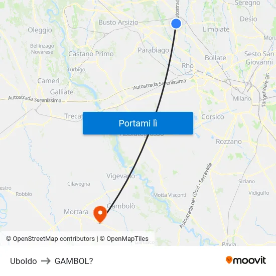 Uboldo to GAMBOL? map
