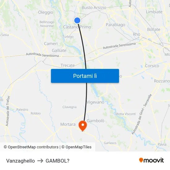 Vanzaghello to GAMBOL? map