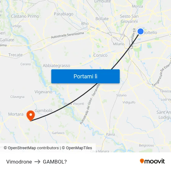 Vimodrone to GAMBOL? map