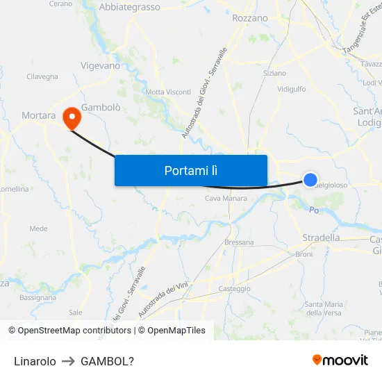 Linarolo to GAMBOL? map