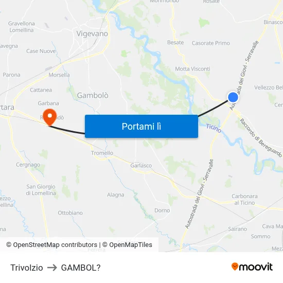 Trivolzio to GAMBOL? map