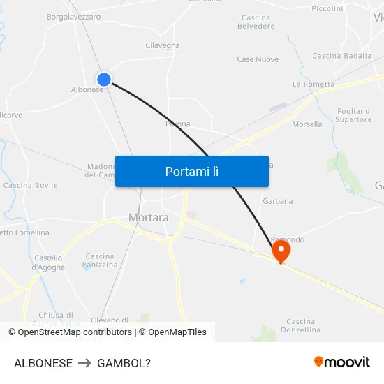 ALBONESE to GAMBOL? map