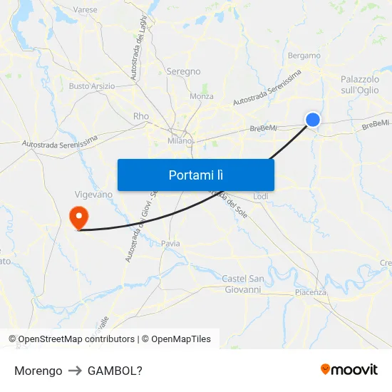 Morengo to GAMBOL? map