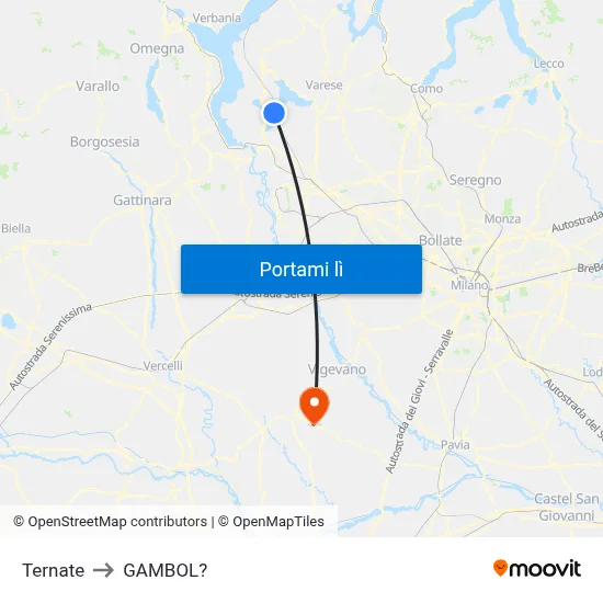 Ternate to GAMBOL? map