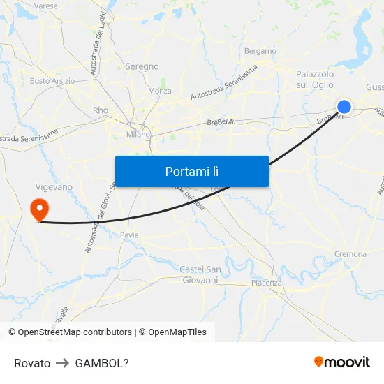 Rovato to GAMBOL? map
