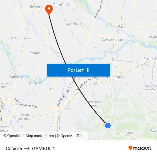 Cecima to GAMBOL? map