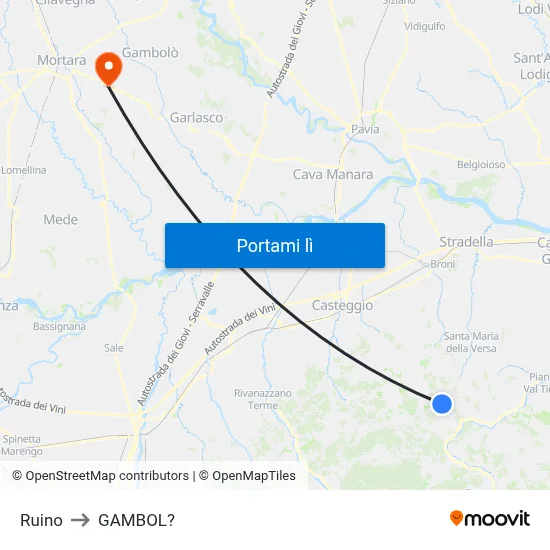 Ruino to GAMBOL? map
